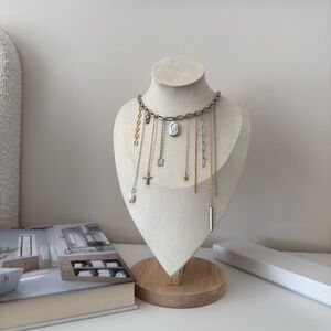 Edgy Layered Charm Statement Necklace